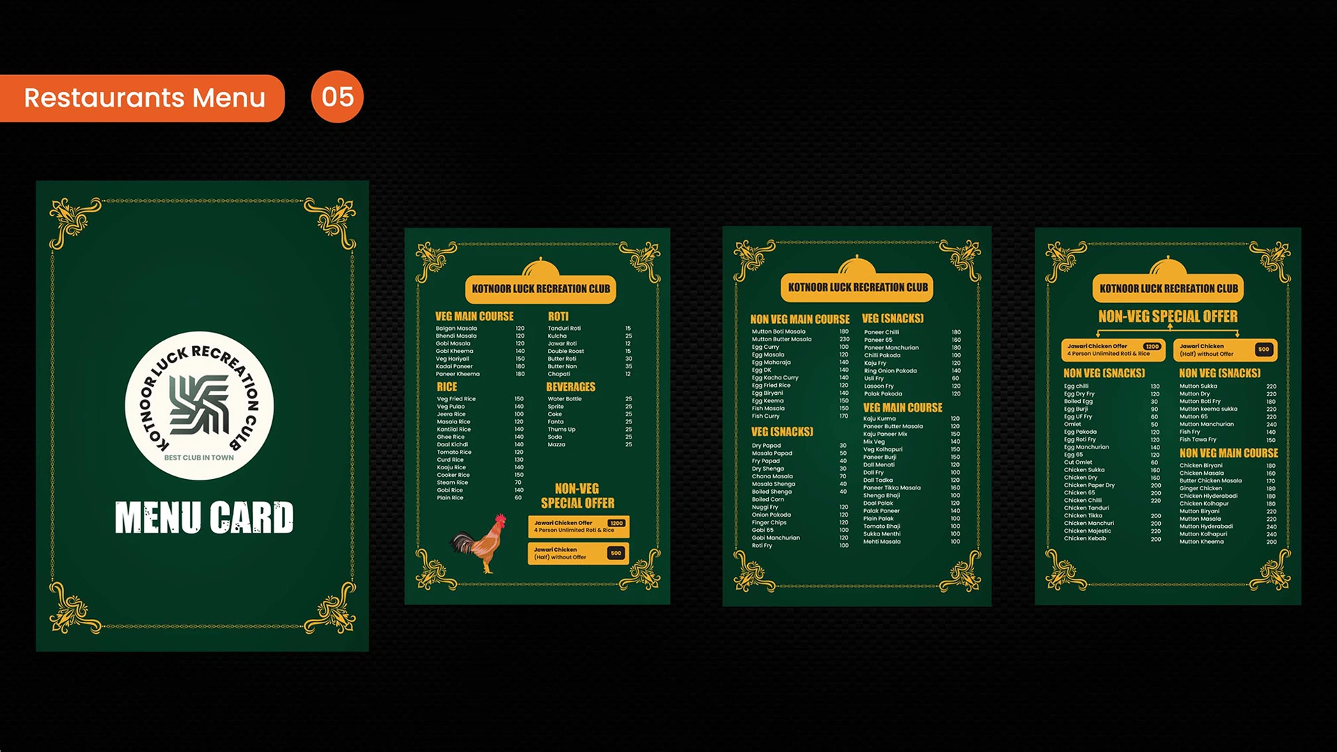 Restaurant Design Menu